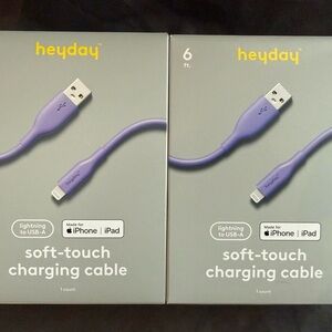 Two heyday Purple Soft-Touch Charging Cable